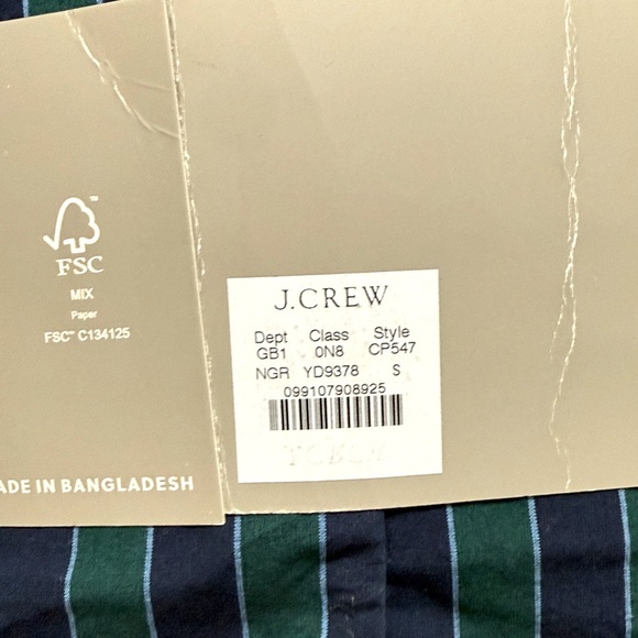 NWT J.Crew Cotton Poplin Long-Sleeve Pajama Pant Set - Picture 7 of 7